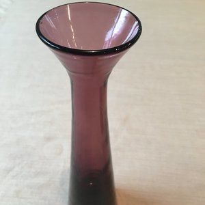 Amethyst Handblown Glass Vase - 10.75" Tall